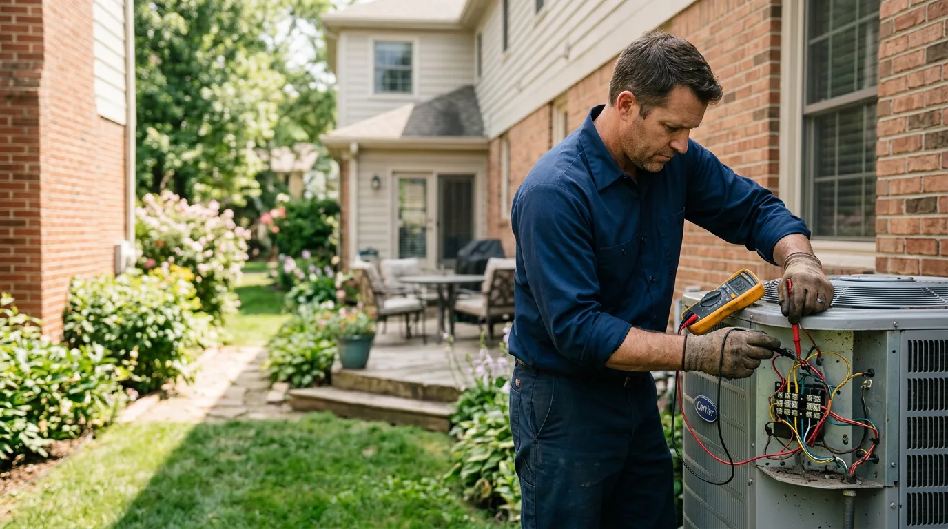 HVAC technician working near Clay, WV